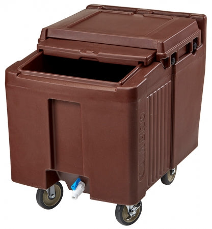 Cambro SlidingLid Dark Brown Portable Ice Bin - 125 lb. Capacity