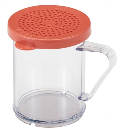 Cambro Camwear 10 oz. Polycarbonate Shaker with Rose Lid for Medium Ground Product