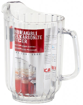 Cambro Camwear 60 oz. Clear Customizable Plastic Pitcher
