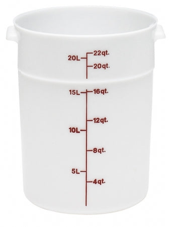 Cambro 22 Qt Round White Food Storage Container
