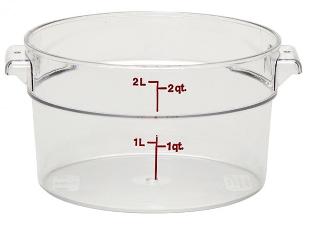 Cambro Camwear 2 Qt. Clear Round Food Storage Container