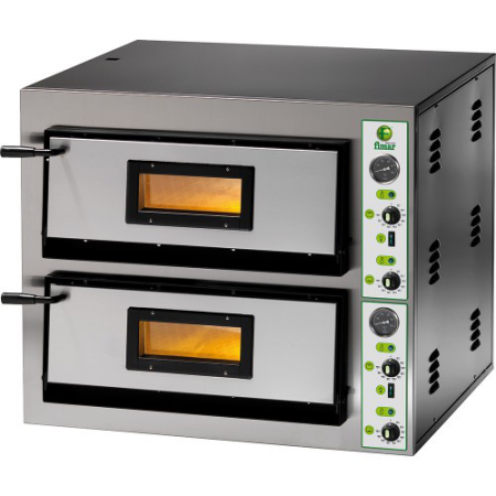 Fimar Professional electric pizza, bread ovens FYE - refractory cooking surface - heat insulation by rock wool lining - doors with Pirex inspection glass 230-400V/50Hz/3ph 19.2 kW Dim:1150x1020x750h (mm)