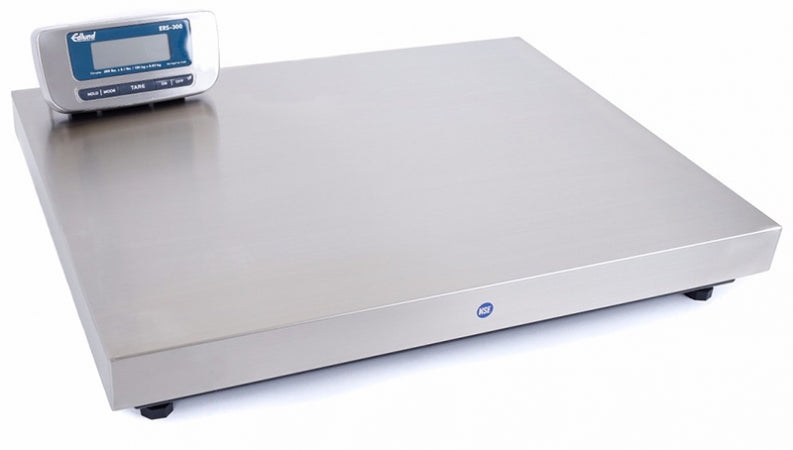 Scale, Digital Receiving, 150 lbs/75kg x .05lbs/.02 kg, 12" x 12-1/2"stainless steel platform, LCD display, 4 load cell technology, 6 "AA"batteries, dual-voltage 12-volt power supply (included), wall mountingbracket (included), CSA, UL, CE, NSF