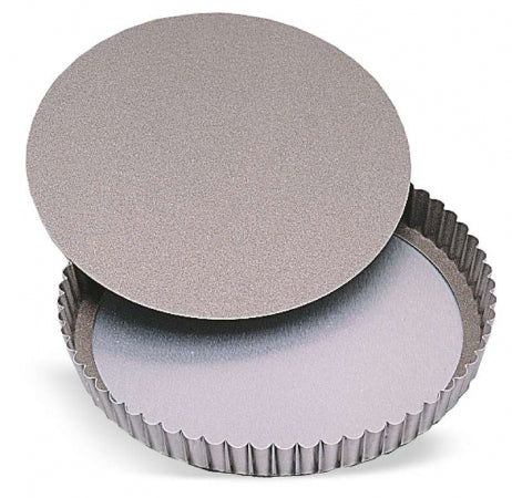 R711 Round Tart Mould with Fluted Edges & L/B 22 Cms