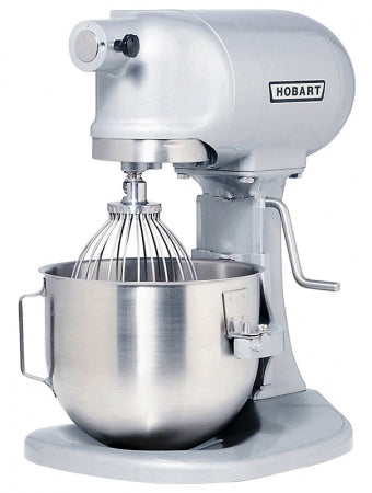 Hobart Planetary Mixer N 50 Table Top model 230V/50Hz/1ph 0.12 kW | 10A 3-speed gearbox:136/281/580 rpm 5qt/liter Stailess steel bowl Includes: B flat beater, ED dough hook and D wire whip with stainless steel wires