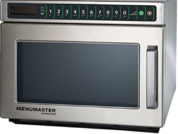 HEAVY VOLUME/DEC SERIES COMMERCIAL MICROWAVE 1800W microwave.17 Liters,(0.6 cubic ft)oven capacity,double magnetrons.100 programmable menu items,4 cooking stages,and 11 microwave power levels,stainless steel exterior and interior with sealed ceramic ba