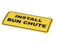 Antunes 1001551 Install Bun Chute Decal, VCTM-2