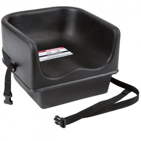Cambro Black Plastic Booster Seat - Single Seat with Strap