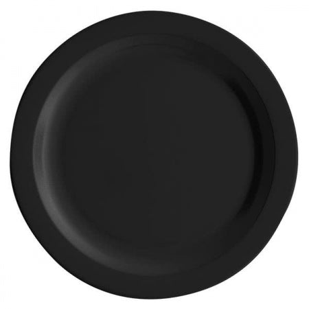 Cambro Camwear 10" Black Narrow Rim Polycarbonate Plate