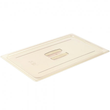 Cambro H-Pan Full Size Amber High Heat Handled Flat Lid