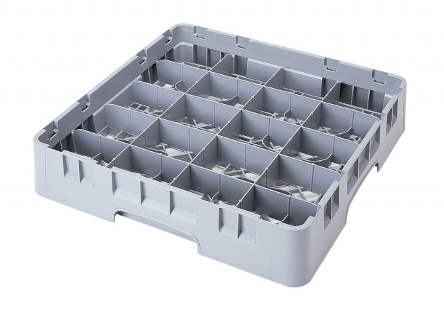 Cambro Camrack 2 5/8" High Customizable Soft Gray 20 Compartment Full Size Cup Rack