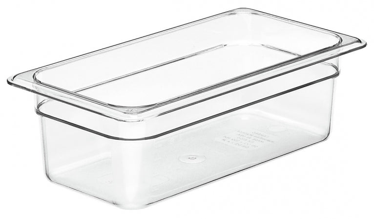 Cambro Camwear 1/3 Size Clear Food Pan - 4" Deep