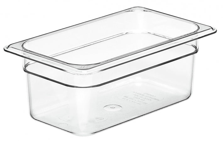 Cambro Camwear 1/4 Size Clear Food Pan - 4" Deep