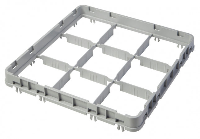 Cambro Soft Gray 9 Compartment Full Size Half Drop Camrack Extender