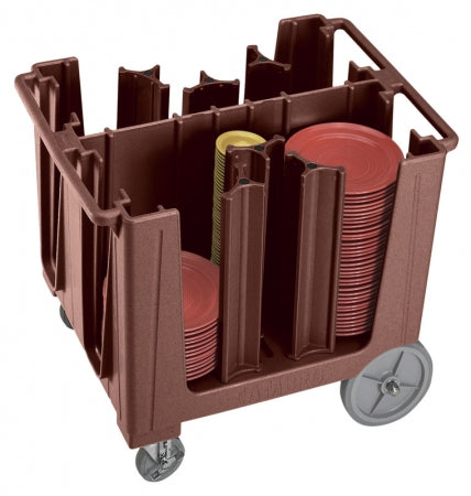 Cambro Dark Brown S Series Adjustable Dish Caddy with Vinyl Cover - 6 Column