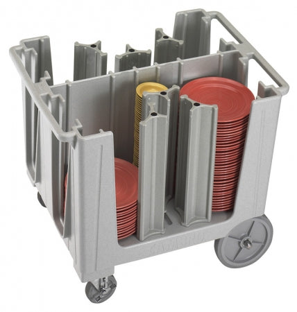 Cambro Speckled Gray S Series Adjustable Dish Caddy with Vinyl Cover - 6 Column