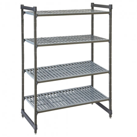 Cambro Camshelving Basics Plus Vented 4-Shelf Stationary Starter Unit - 24" x 60" x 72"