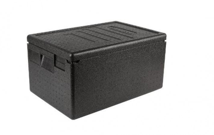 Cambro Cam GoBox Black Full Size Top Loader Insulated Food Pan Carrier - 23.5" x 15.7" x 7.2" (60 x 40 x 18.2) cm
