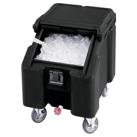 Cambro SlidingLid Black Portable Ice Bin - 100 lb. Capacity
