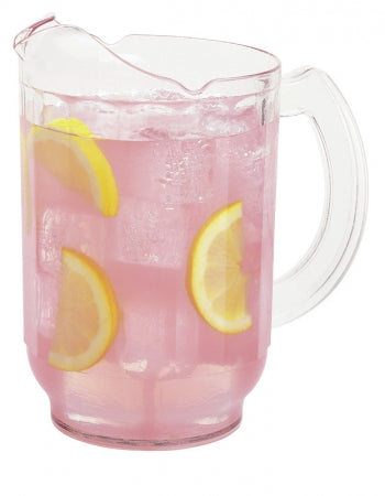 Cambro Camwear 60 oz. Clear Customizable Laguna Plastic Pitcher