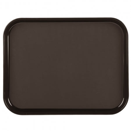 Cambro Brown 14" x 18" Polytread Non-Skid Serving Tray