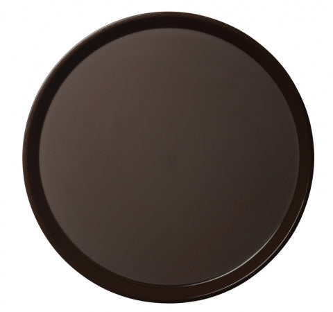 Cambro Brown 16" Round Polytread Serving Tray