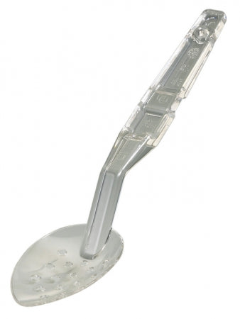 Cambro 11" Clear Camwear Perforated Salad Bar / Buffet Spoon