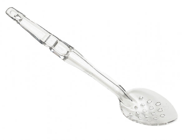 Cambro 13" Clear Camwear Perforated Salad Bar / Buffet Spoon