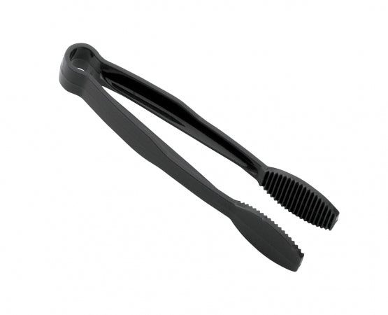 Cambro Lugano 6" Black Flat Grip Plastic Tong