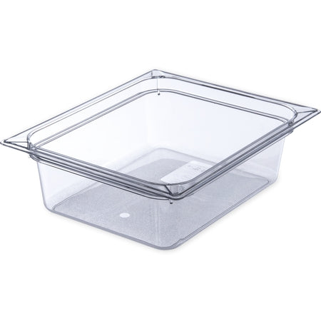 Carlisle Foodservice StorPlusô Polycarbonate Food Pan 1/2 Size, 4" Deep - Clear