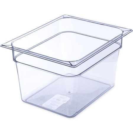 Carlisle Foodservice StorPlusô Polycarbonate Food Pan 1/2 Size, 8" Deep - Clear