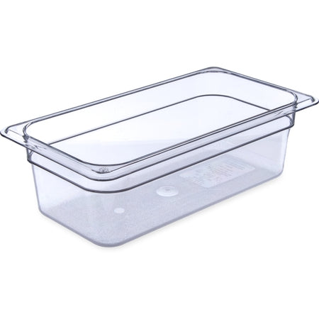 Carlisle Foodservice StorPlusô Polycarbonate Food Pan 1/3 Size, 4" Deep - Clear