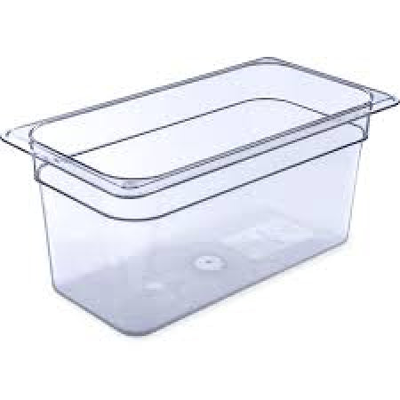 Carlisle Foodservice StorPlusô Polycarbonate Food Pan 1/3 Size, 6" Deep - Clear