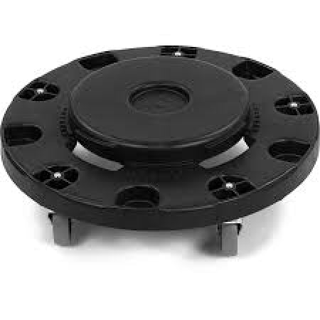 Carlisle Foodservice Broncoô Round Waste Container Trash Can Dolly 20, 32, 44 and 55 Gallon - Black