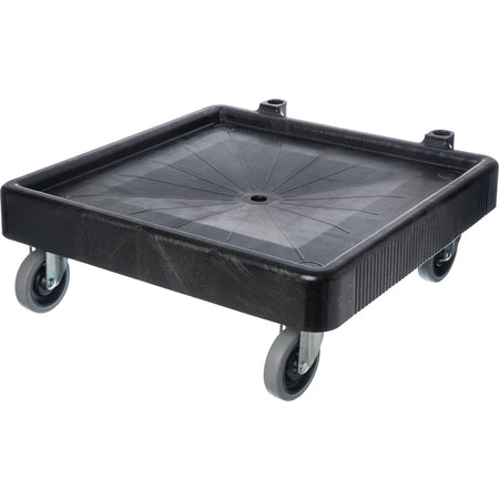 E-Z Glide Warewashing Rack Dolly Without Handle 22.5" x 22.5" x 8" - Black