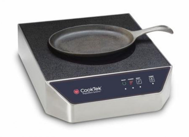 Cooktek FaHeater, portable countertop, 4000 watts, glass-ceramic top, sloped front panel, microprocessor, LED display, integral cooling fan & grease filter,  S/ Steel housing, 208-240v/50/60/1-ph, 20 A, 6 ft. cord, NEMA 6-20P, NSF, CE