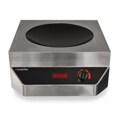 Cooktek Standard Countertop Wok Single Hob Recessed Glass-Ceramic Wok Bowl Design With Auto Shutoff 2500W, 200-240V/50-60Hz/1Ph