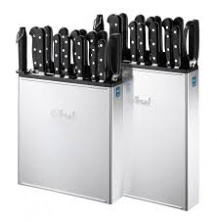 Edlund 14" 8-Slot Knife Rack S/S Skirt with Back Plate