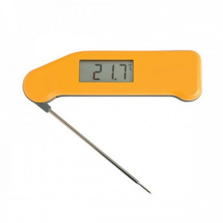 Yellow Superfast Thermapen Resolution: 0.1*C or 1.0*C (User Selectable), Temp Range:  -49.9 to 299.9*C, Accuracy: +/-0.4*C (-49.9 to 199.9*C) otherwise +/- 1*C, Auto Off, HACCP Compatible, Made in Great Britain