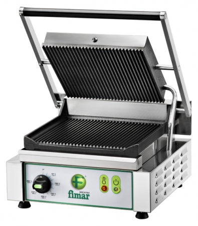 CONTACT GRILL PE25R RIBBED SINGLE-PHASE