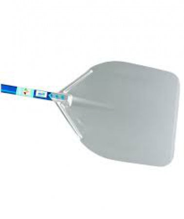 Aluminum pizza peel, solid Rectangular 16", handle 23"