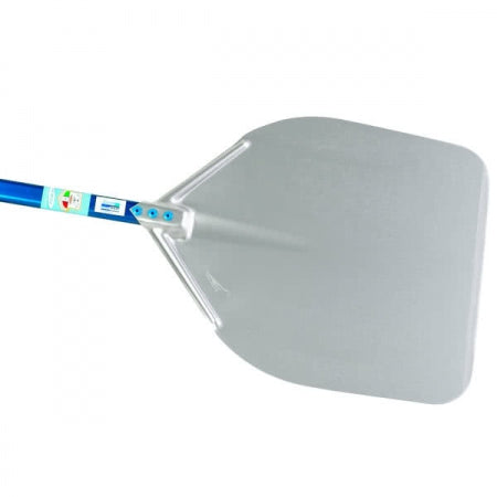 Aluminum pizza peel, solid Rectangular 18", handle 23"