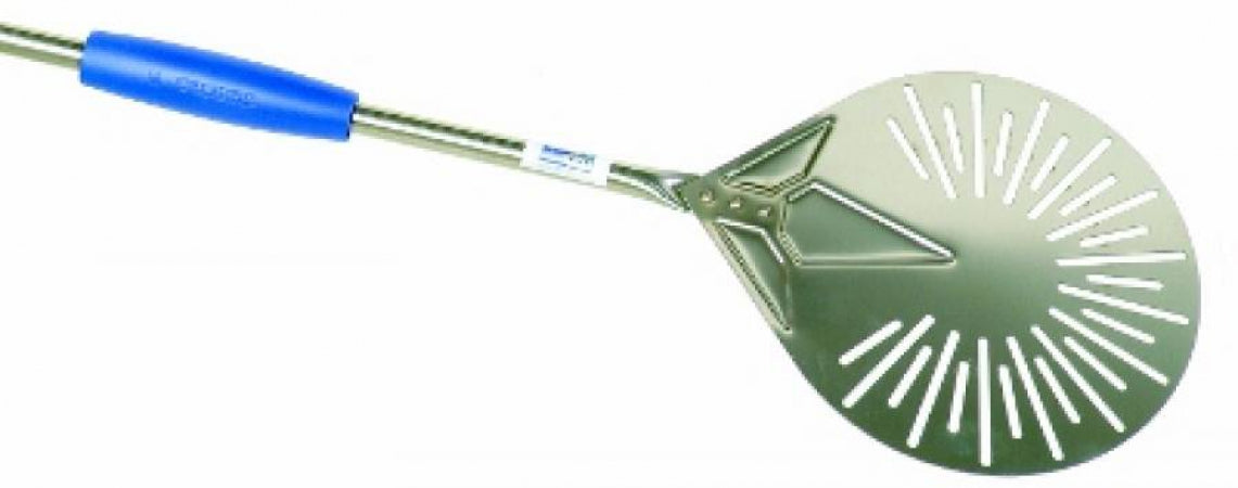 Stainless steel perforeted round small pizza peel