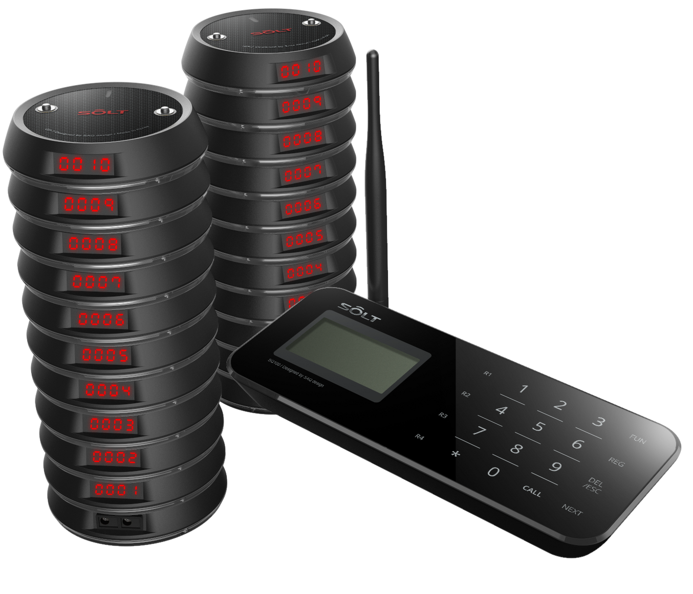 Transmitter : CD Display(Mono FSTN Graphic), Touch-sensor Keys with Hepatic