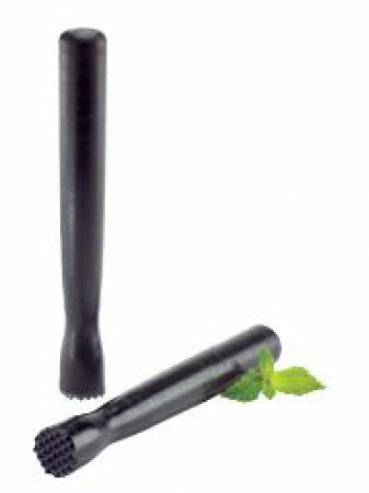 PLASTIC MUDDLERModel #: 57514Material: ABS PlasticColor: BlackSharp Serrated BaseOne Piece ConstructionLength: 8-1/4"Diameter: 1"