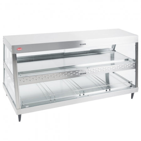 Hatco Stainless Steel Glo-Ray 58 1/2" Full Service Dual Shelf Merchandiser 220V-240V/50Hz/1ph
