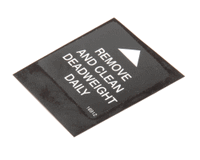 Henny Penny 16912 Decal, Dead Weight Valve