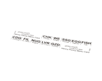 HENNY PENNY 32633 MENU CARD, STANDARD, C8000