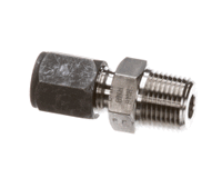 Henny Penny FP01-128 Connector, 3/8" Tube to 3/8" NPT, Stainless Steel