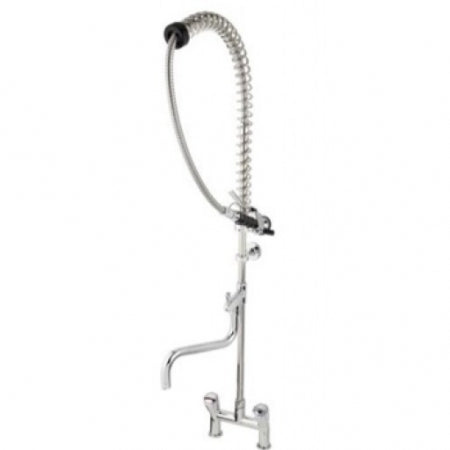 Overhead spray with standing mixing valve to connect at warm- and cold water 1/2"